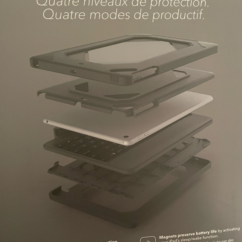 ZAGG Detachable Rugged keyboard with color backlit display